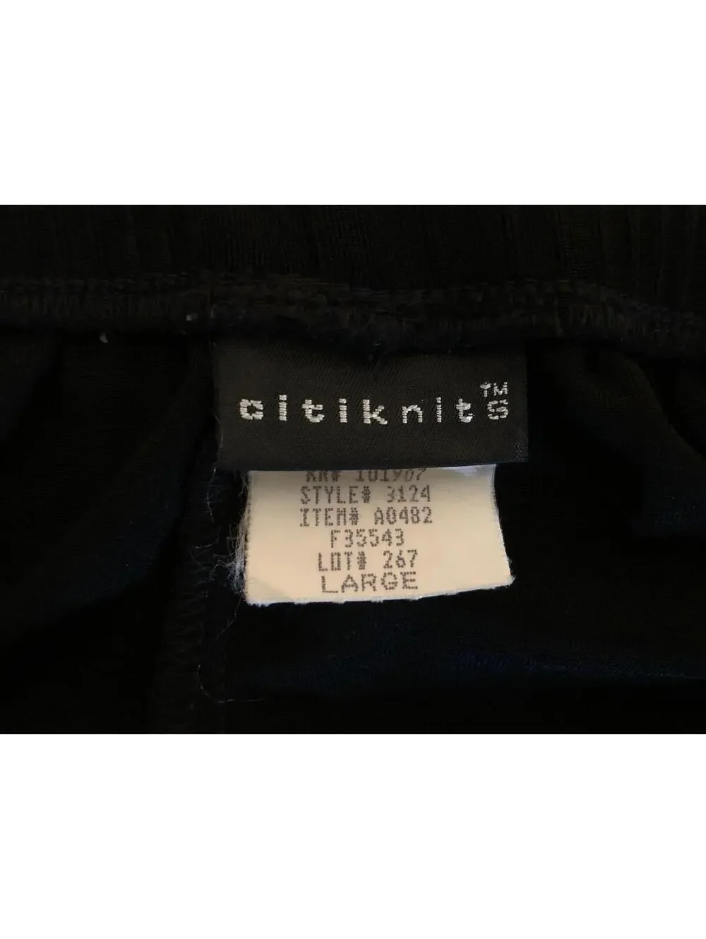 Citiknits Womens Large Black Skirt Elastic Waist Travel Stretch No Iron